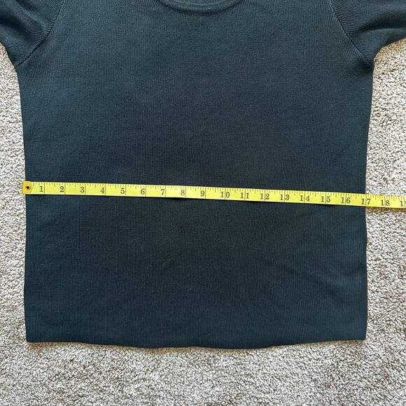 Catherine Malandrino Scoop Neck Sweater Cut Out Details at Sleeves Black Size L - Picture 11 of 12